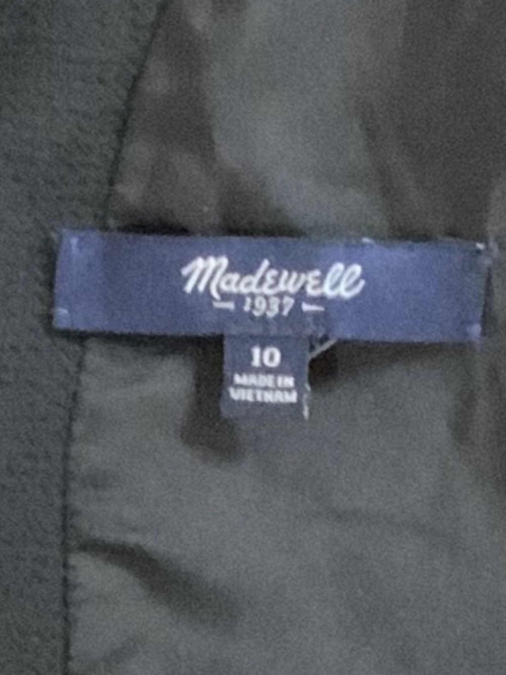Madewell Black Sleeveless Utility Shift Mini Dress Pockets Minimalist Size 10 - Picture 7 of 10